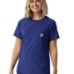 Women's One-Pocket Crew Neck Scrub Top - C13510 - Galaxy Blue