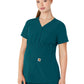 Women's Four-Pocket Henley Maternity Top - C14113 - Caribbean