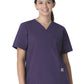 Unisex Seven-Pocket Modern Fit V-Neck Top - C15013 - Grape