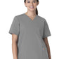 Unisex Seven-Pocket Modern Fit V-Neck Top - C15013 - Grey