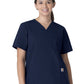 Unisex Seven-Pocket Modern Fit V-Neck Top - C15013 - Navy