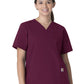 Unisex Seven-Pocket Modern Fit V-Neck Top - C15013 - Wine