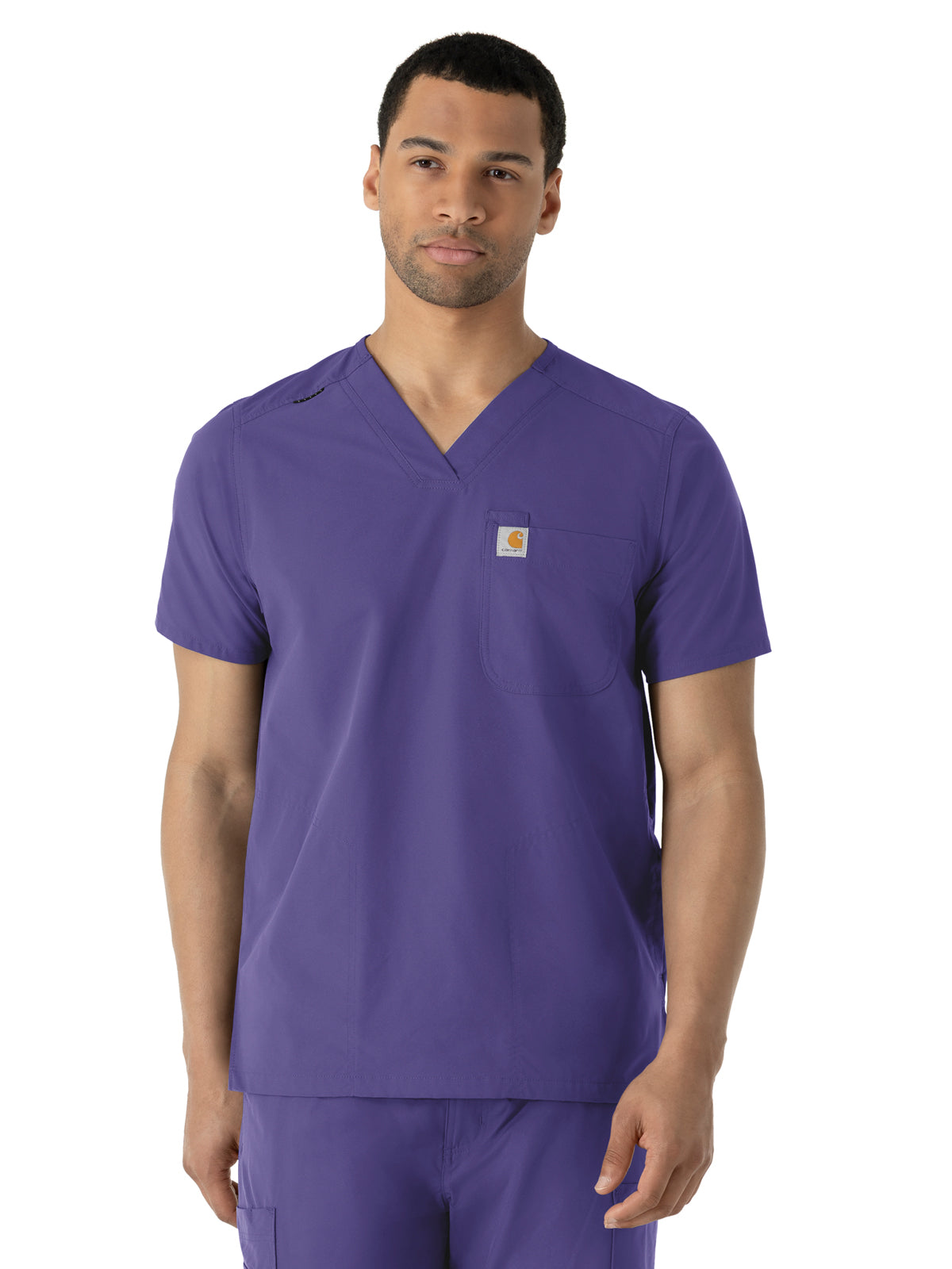 Men's Four-Pocket Modern Fit V-Neck Top - C16113 - Grape