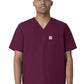 Men's Four-Pocket Modern Fit V-Neck Top - C16113 - Wine