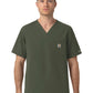 Men's Four-Pocket Ripstop V-Neck Scrub Top - C16239 - Olive