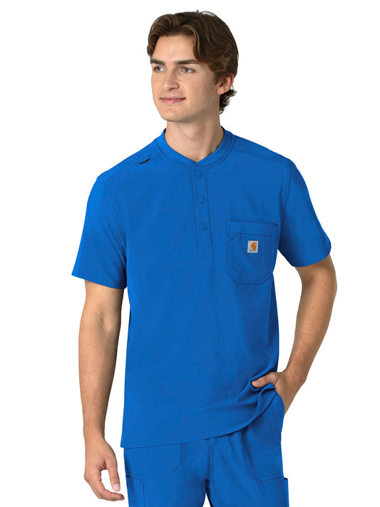 Men's Three-Pocket Henley Top - C16310 - Royal