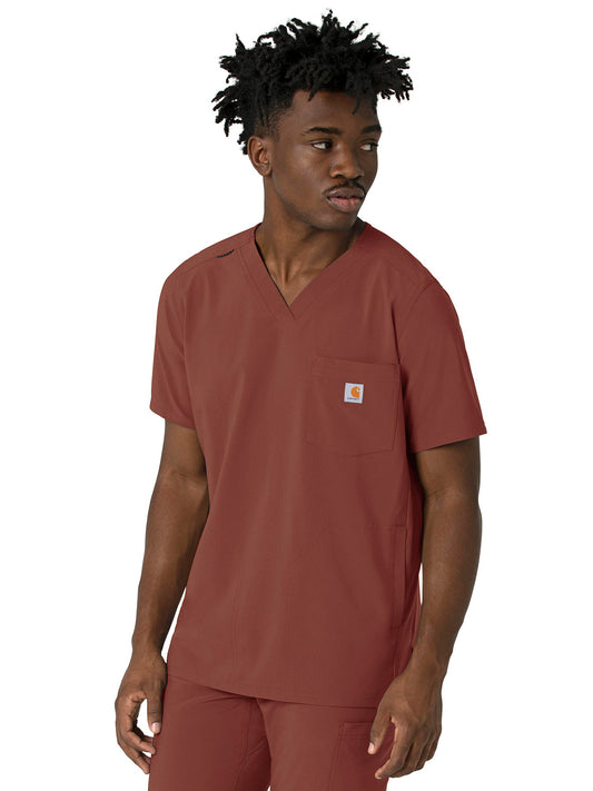 Men's Three-Pocket V-Neck Top - C16410 - Sable