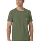 Men's Two-Pocket Crew Neck Scrub Top - C16510 - Olive