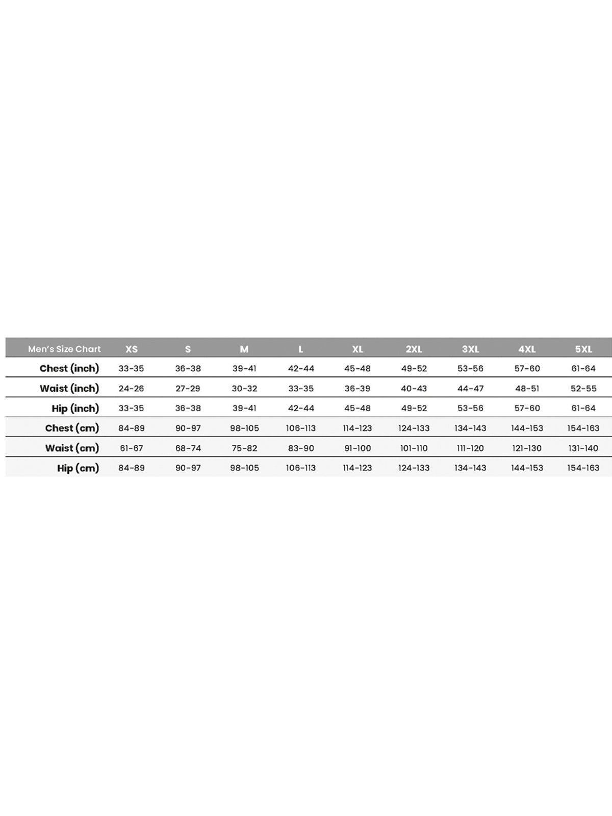 SIZECHART