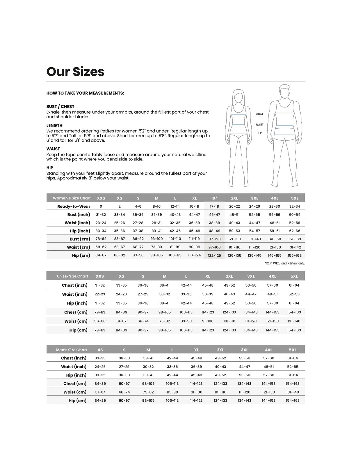 SIZECHART