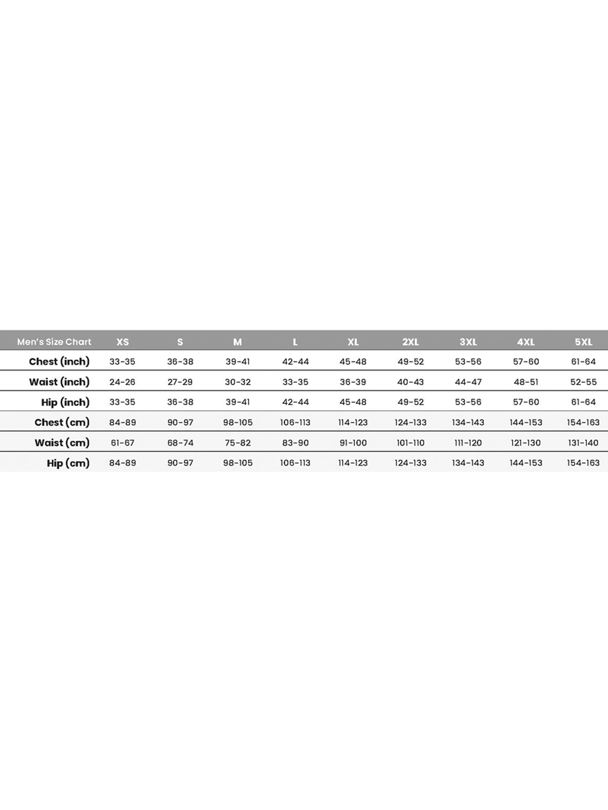 SIZECHART