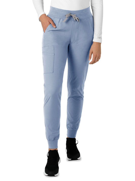 Women's Seven-Pocket Modern Fit Jogger Pant - C51113 - Ceil Blue