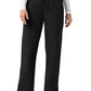 Women's Six-Pocket Ripstop Bootcut Cargo Scrub Pant - C52239 - Black