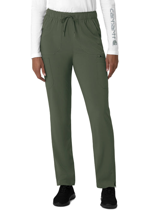 Women's Seven-Pocket Straight Leg Pant - C53210 - Olive