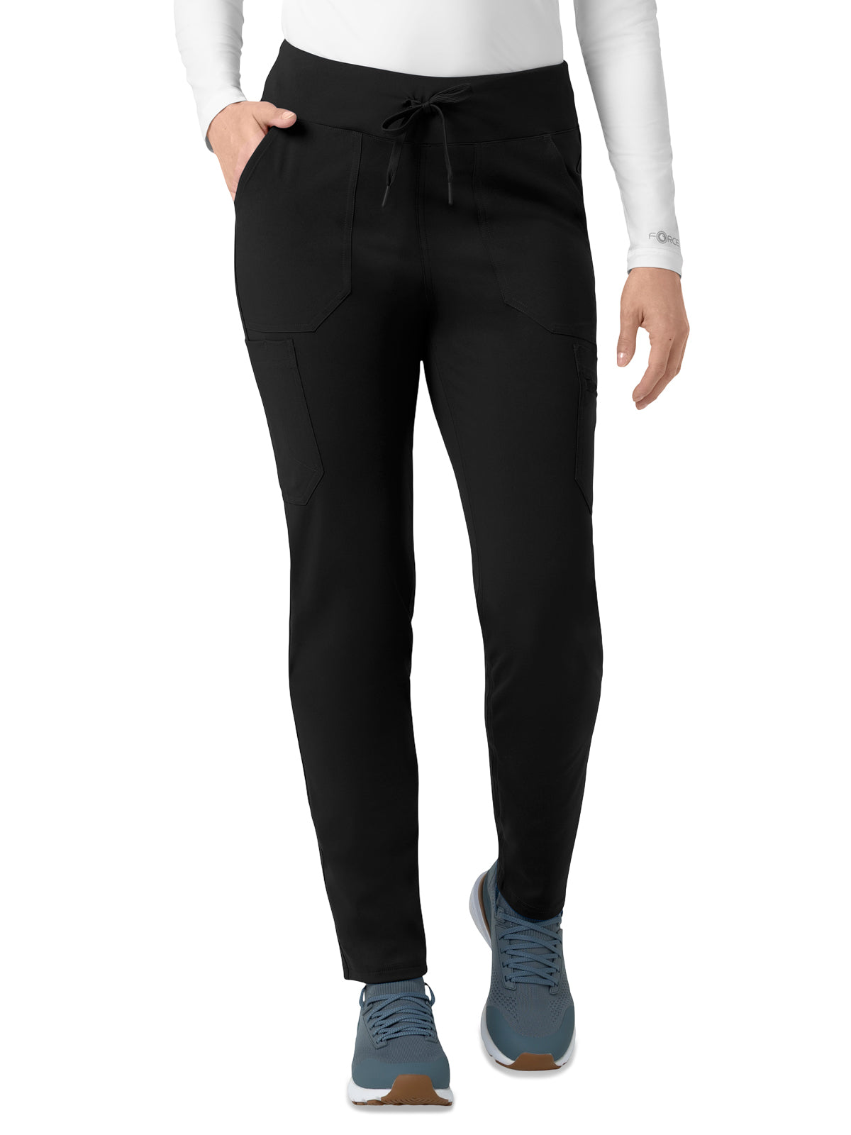 Women's Eight-Pocket Modern Scrub Pant - C53390 - Black