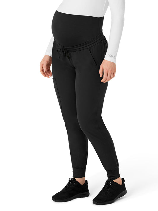 Women's Seven-Pocket Maternity Jogger Pant - C54113 - Black