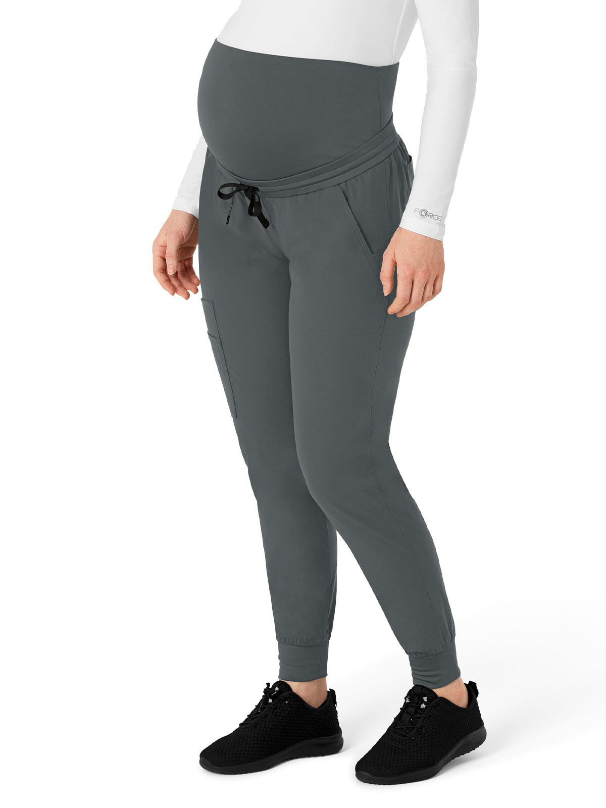 Women's Seven-Pocket Maternity Jogger Pant - C54113 - Pewter