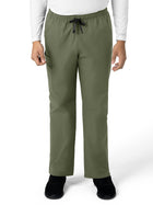 Unisex Six-Pocket Elastic Waist Pant - C55013 - Olive