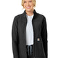 Women's Three-Pocket Bonded Fleece Jacket - C81023 - Black