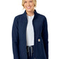 Women's Three-Pocket Bonded Fleece Jacket - C81023 - Navy
