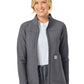Women's Three-Pocket Bonded Fleece Jacket - C81023 - Pewter