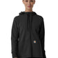 Women's Three-Pocket Full Zip Waffle Hoodie - C82008 - Black