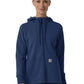 Women's Three-Pocket Full Zip Waffle Hoodie - C82008 - Navy