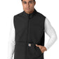 Men's Four-Pocket Bonded Fleece Vest - C82023 - Black