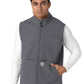 Men's Four-Pocket Bonded Fleece Vest - C82023 - Pewter