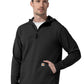 Men's One-Pocket Quarter Zip Waffle Hoodie - C83008 - Black