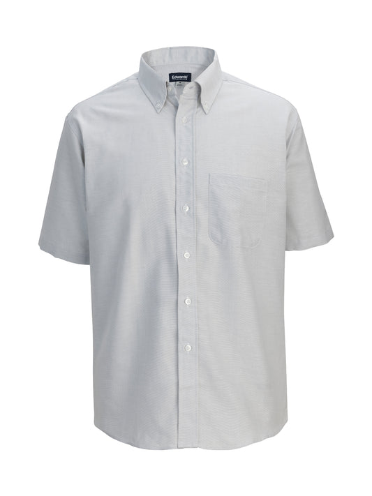 Men's Easy Care Oxford Short Sleeve Shirt - 1027 - Light Grey