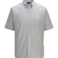 Men's Easy Care Oxford Short Sleeve Shirt - 1027 - Grey Stripe