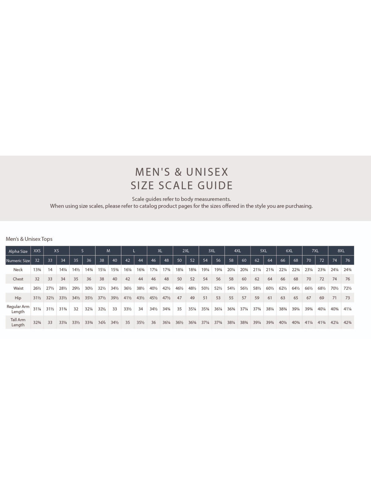 SIZECHART