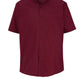 Men's Lightweight Short Sleeve Poplin Shirt - 1245 - Burgundy