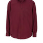 Men's Lightweight Long Sleeve Poplin Shirt - 1295 - Burgundy
