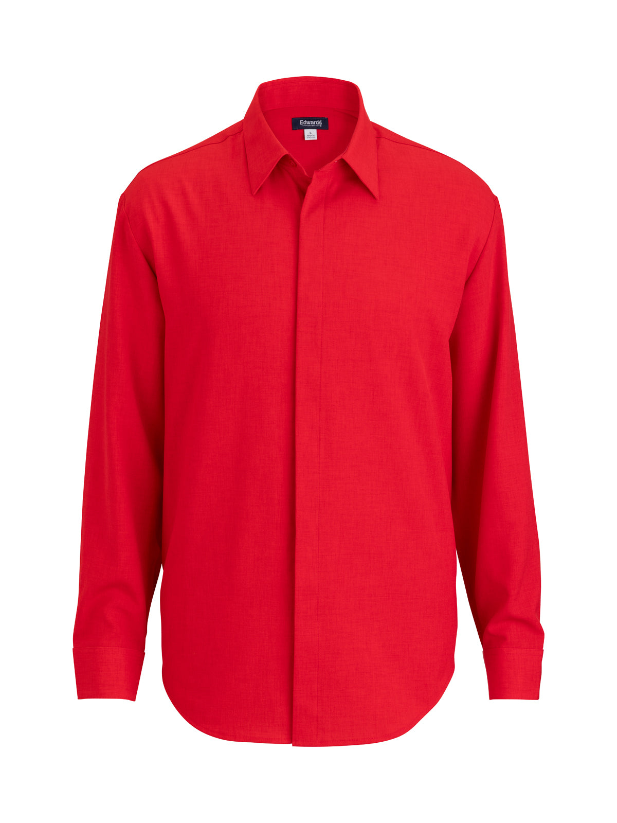 Men's Flexbatiste Café Long Sleeve Shirt - 1297 - Red