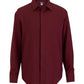 Men's Flexbatiste Café Long Sleeve Shirt - 1297 - Burgundy