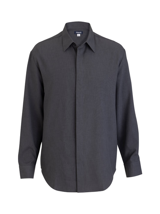 Men's Flexbatiste Café Long Sleeve Shirt - 1297 - Steel Grey
