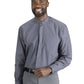 Men's Pocketless Banded Collar Shirt - 1396 - Dark Grey