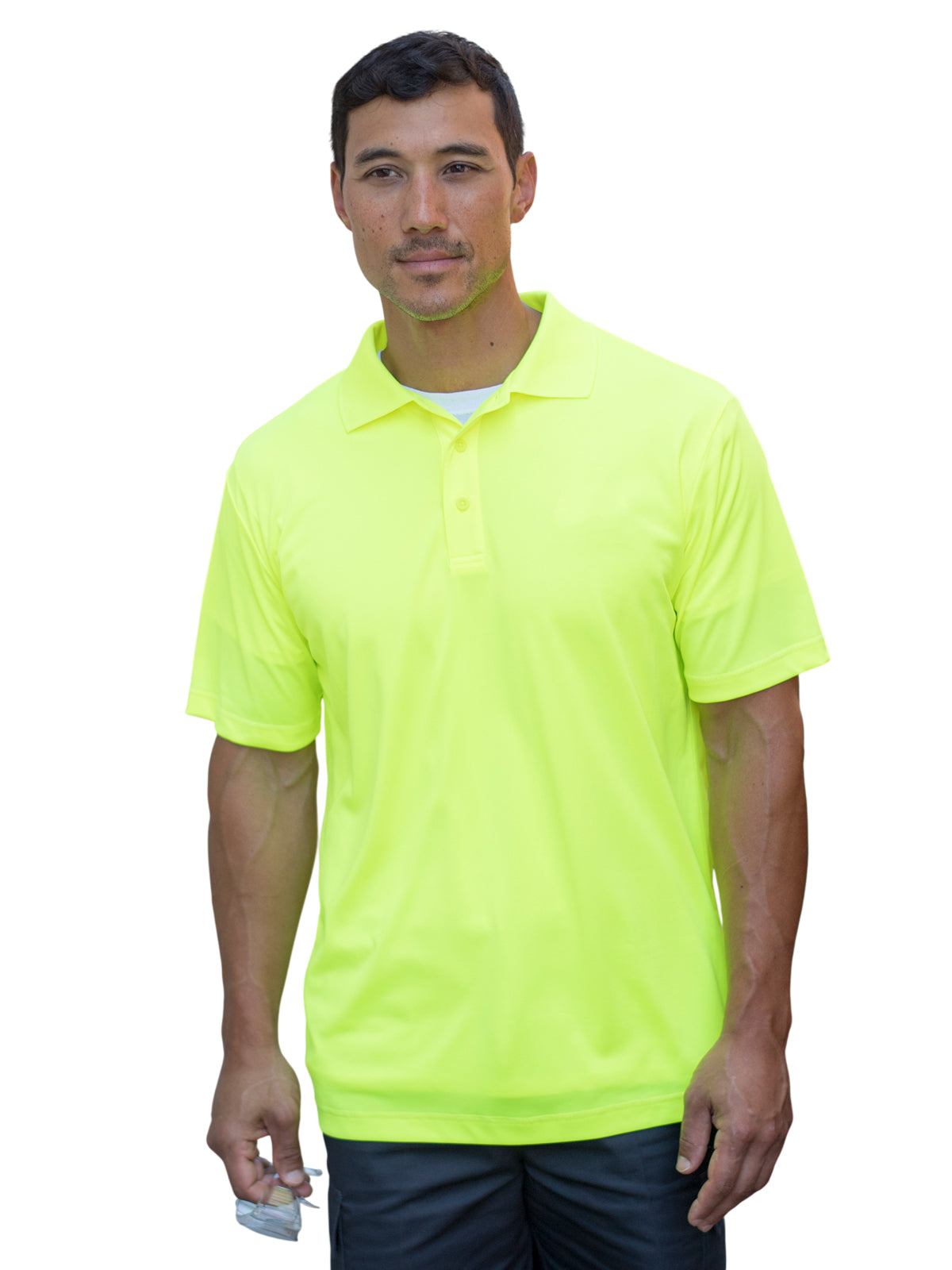 Men's Mini Pique Snag-Proof Polo - 1507 - High Visibility Lime