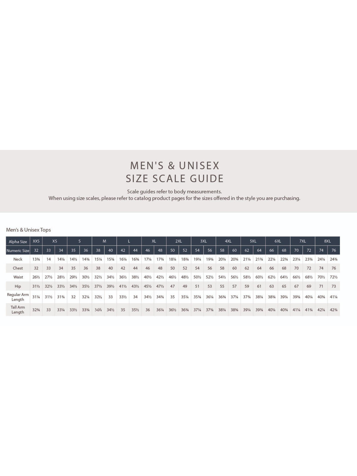 SIZECHART