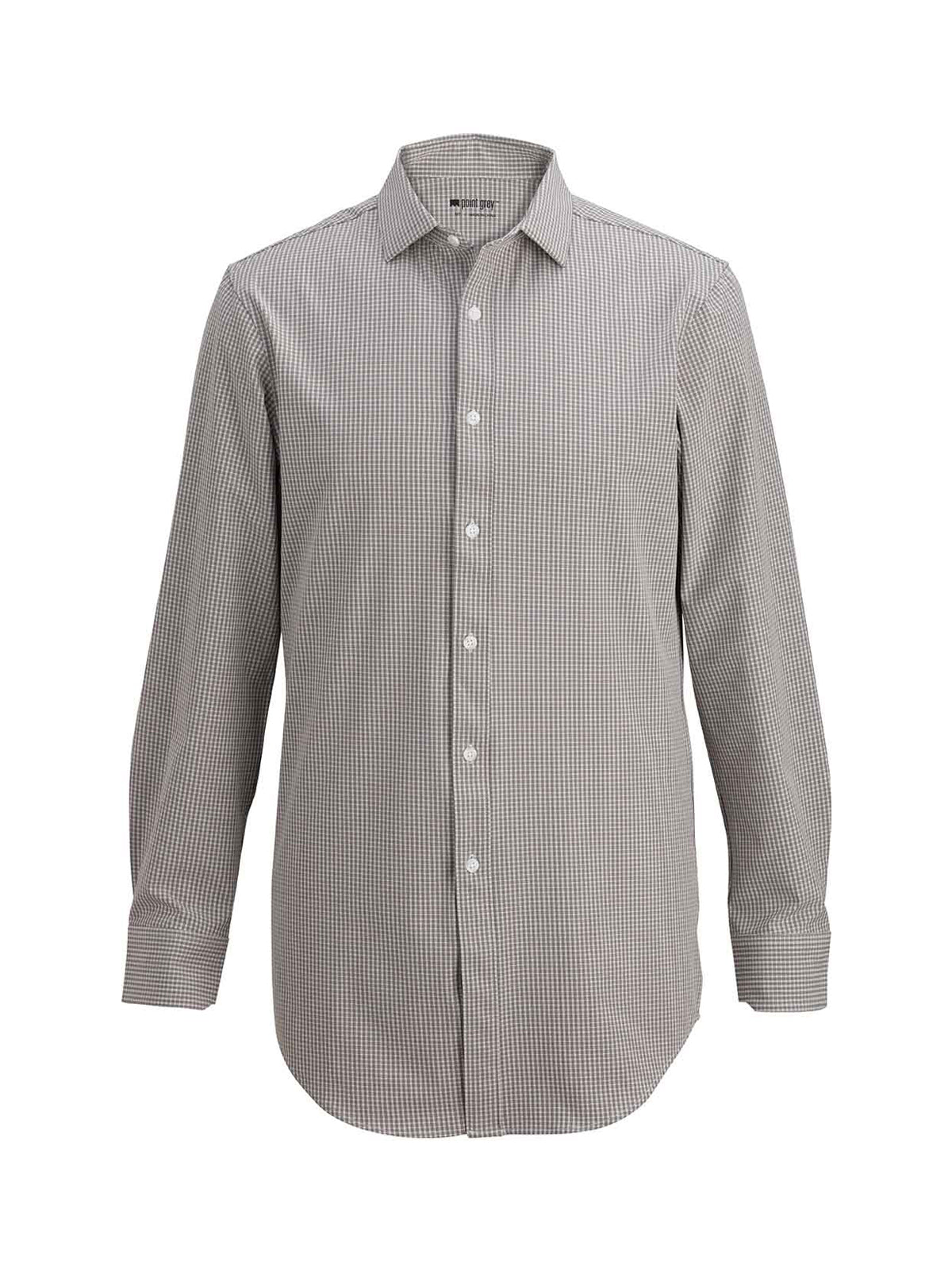 Men's Long Sleeve Shirt - 1972 - Black Microcheck