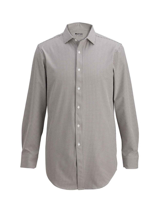 Men's Long Sleeve Shirt - 1972 - Black Microcheck