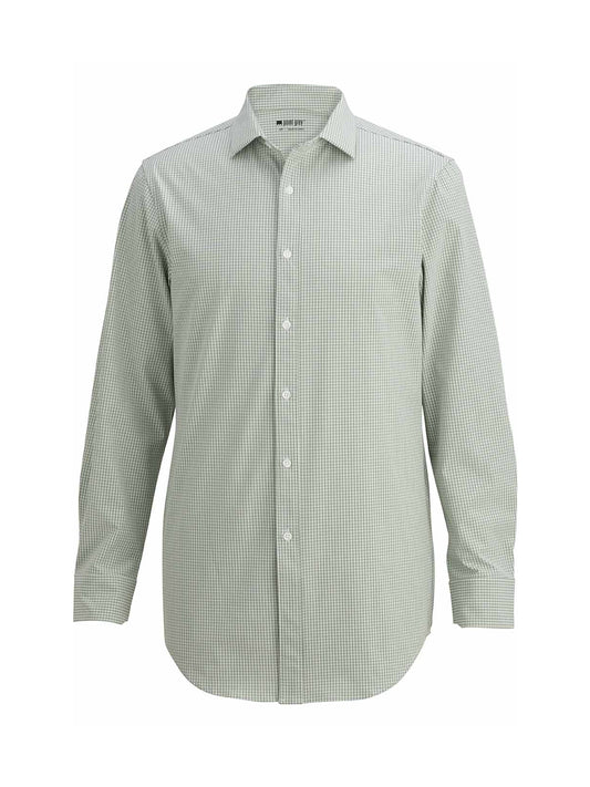 Men's Long Sleeve Shirt - 1972 - Olive Microcheck