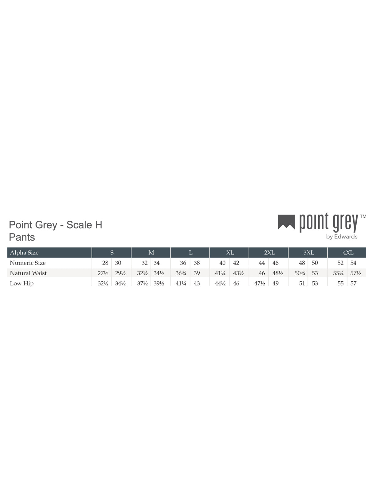 SIZECHART