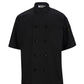 Unisex 10-Button Short Sleeve Chef Coat - 3306 - Black
