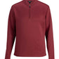 Men's Pocketless Quarter Zip Sweater - 3482 - Scarlet Heather