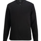 Men's Pocketless Quarter Zip Sweater - 3482 - Black Heather