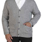 Unisex 2-Pocket Midweight Cardigan - 4350 - Grey Heather