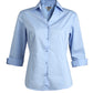Women's 3/4 Sleeve V-Neck Shirt - 5045 - Blue